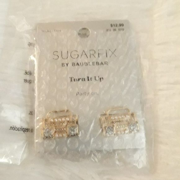 SUGAR FIX "Turn It Up, Patry on Earrings" (Gold) ~ NEW!!! - Picture 5 of 6